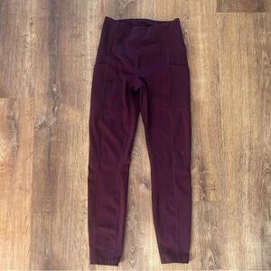 burgundy high-waist leggings!